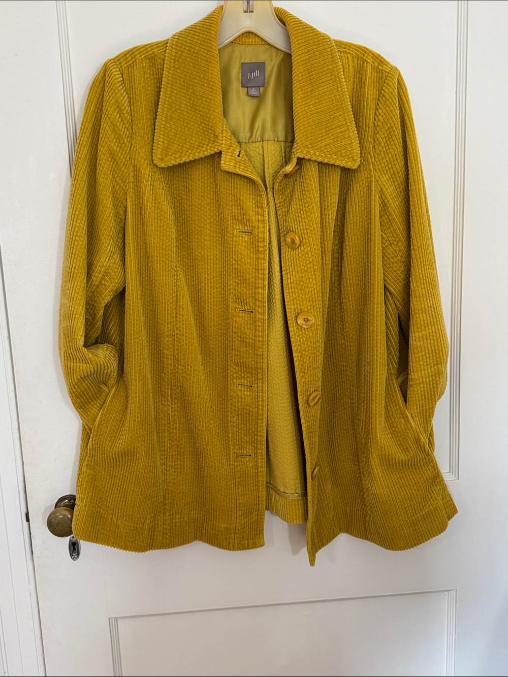 J. Jill Tumbled Cotton Corduroy Swing Jacket, Spiced Pear Color, size PS, EUC - Picture 9 of 12